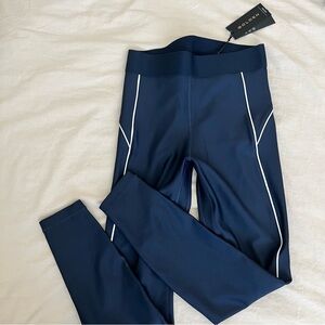 Aritzia Navy Blue Leggings with White